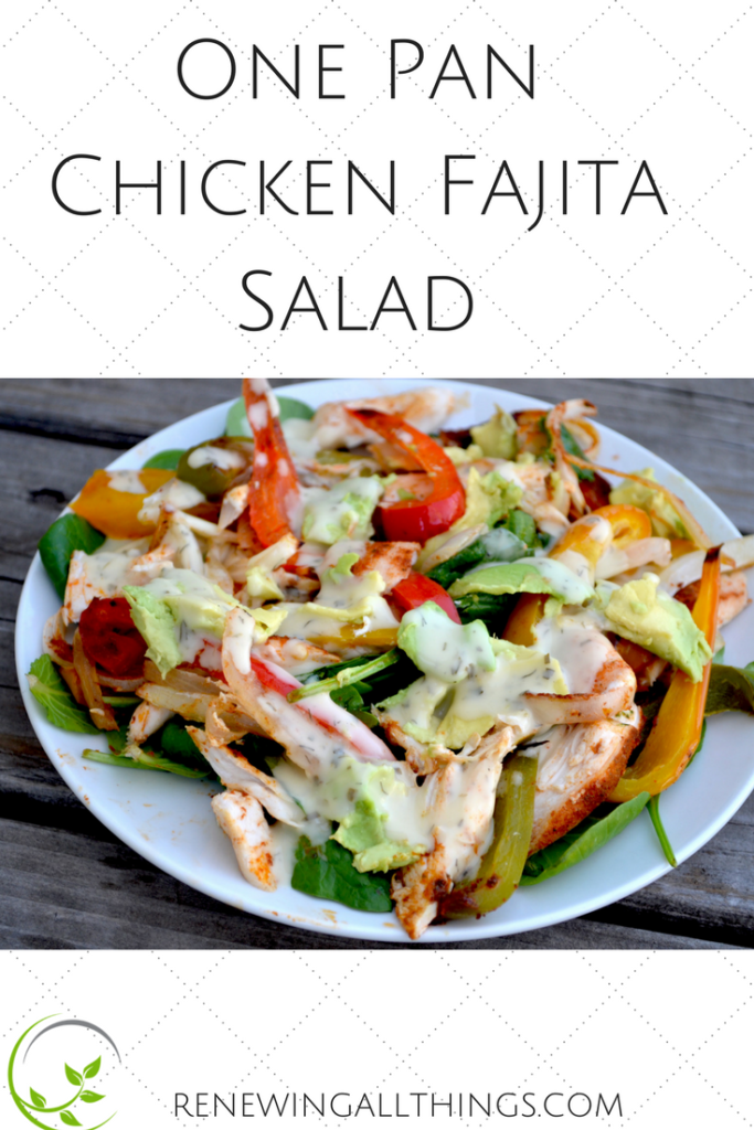 One Pan Chicken Fajita Salad